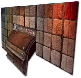Carpet samples often shown at local flooring dealers